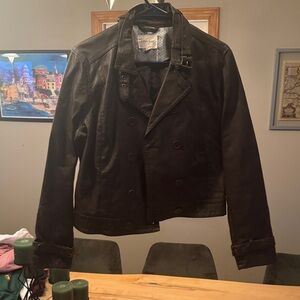 Maison Jules Dark Brown Leather Jacket